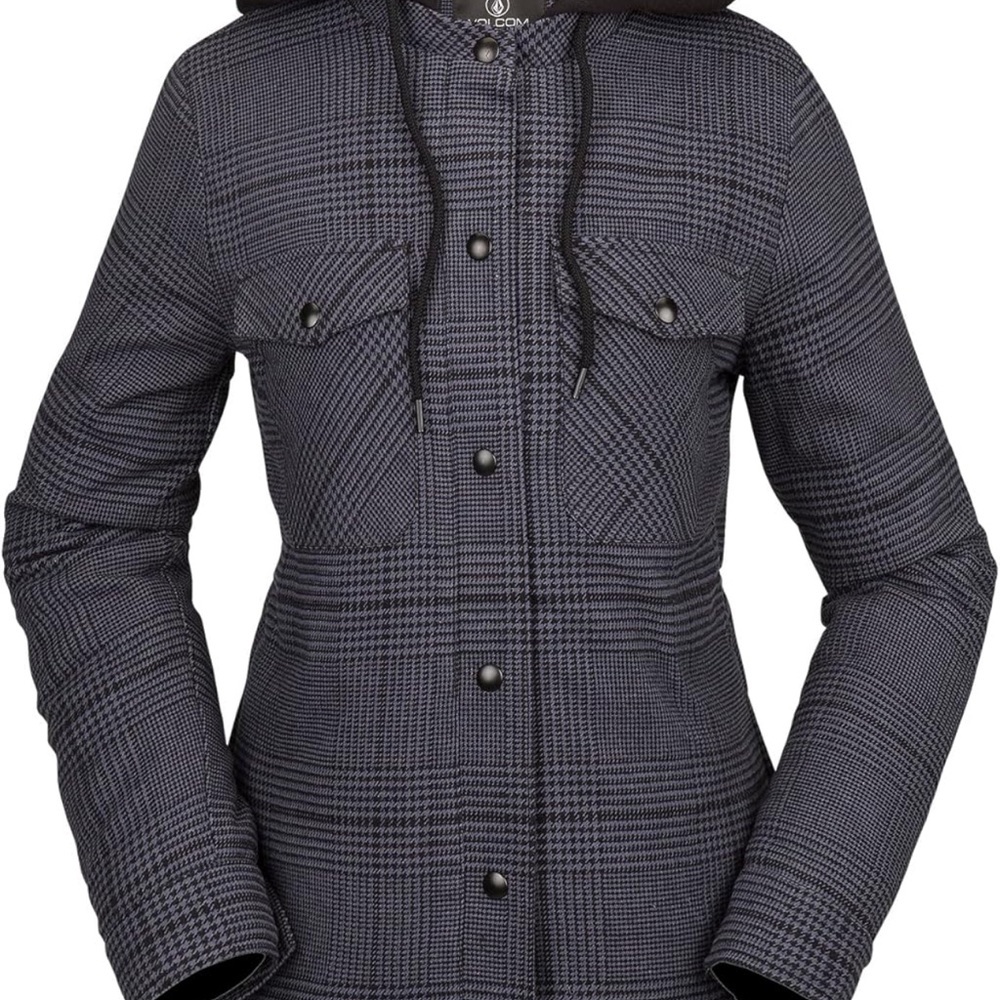 Volcom Navy Plaid winter snow Jacket